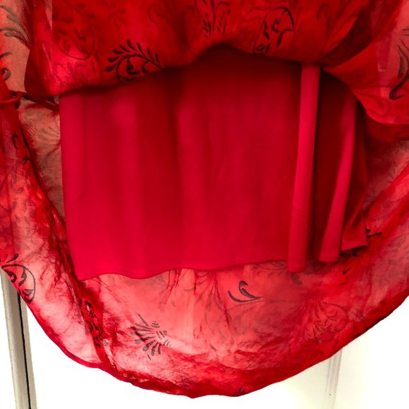 Rabbit Design Red, Long, Dress - Picture 6 of 7